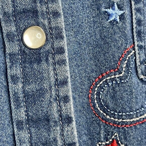 VTG Disney Winnie The Pooh Eeyore Denim Embroidered Sleeveless Shirt 14W Top - Picture 7 of 8